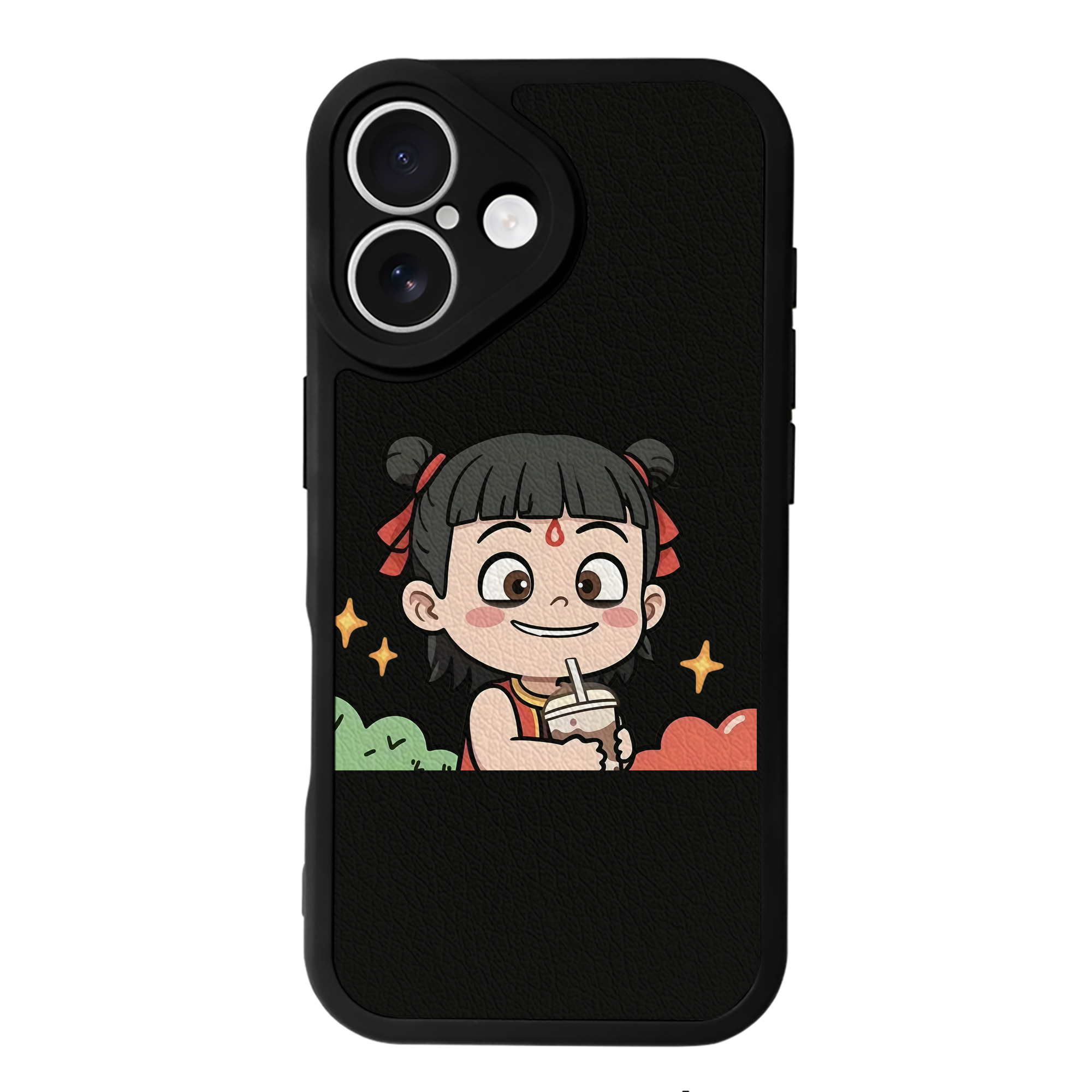 （画像用） Ne Zha 2 ナタ 魔童の大暴れ 【iPhone 16シリーズ対応】シリコンスマホケース（レザー調） 材質：シリコン